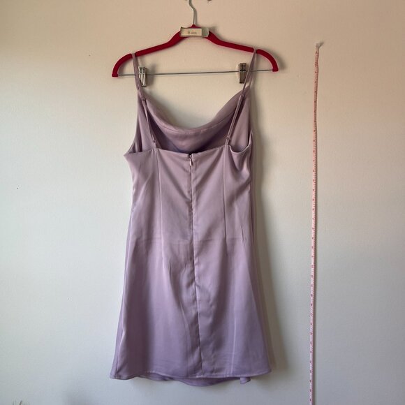Urban Outfitters Lavender Satin Slip Dress, Spaghetti Strap, Size M, WORN ONCE - Picture 3 of 6